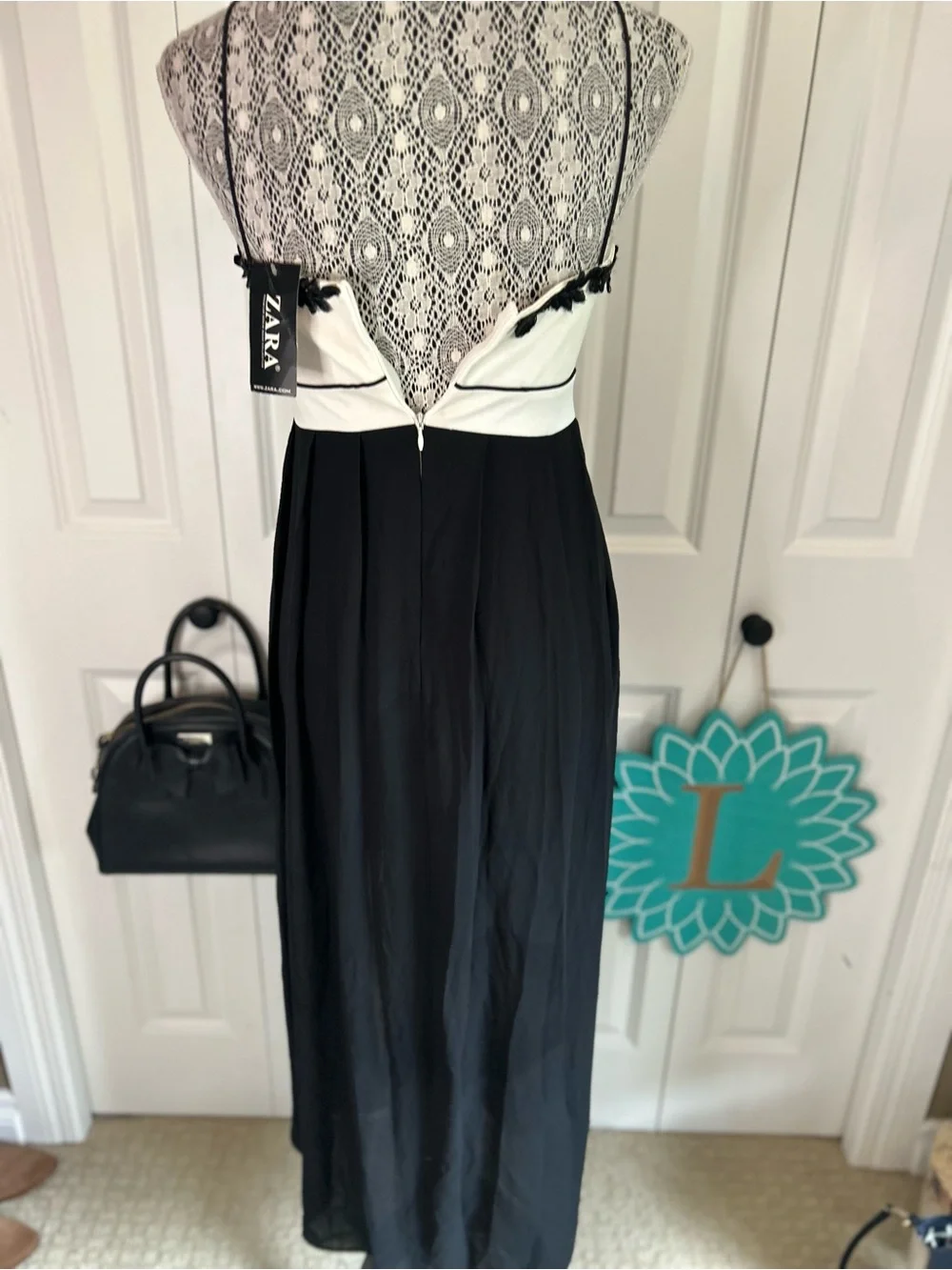 ✨DP Fashion Romantic B&W Layered Maxi Dress - Built-In Bra & Short skirt XS - Picture 7 of 15